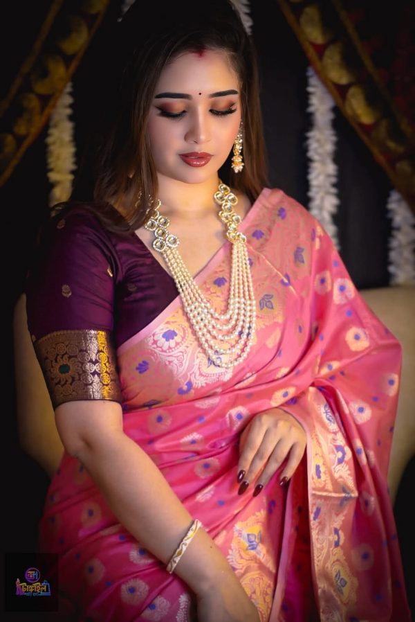 Soft Silk Katan Sharee - Image 3