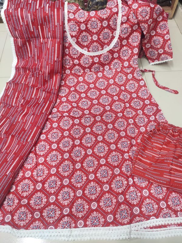 Kurti Gown Three piece - Image 2
